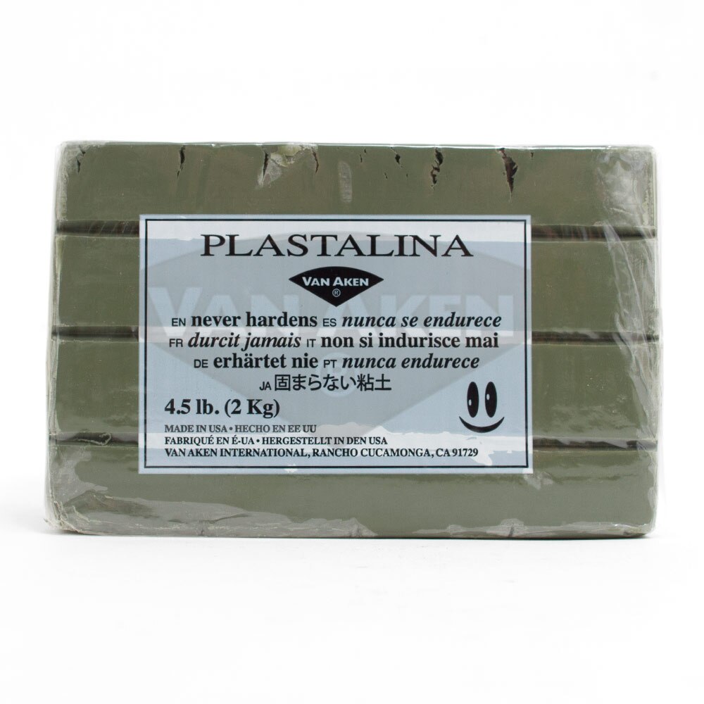 Van Aken, Plastalina, Modeling Clay, 4.5#, Gray Green